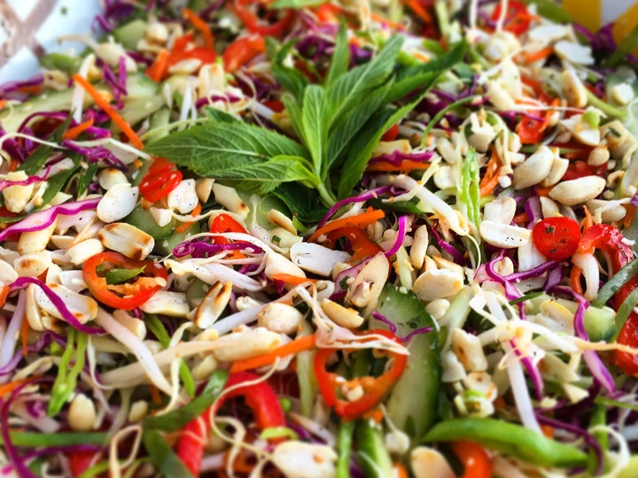 Easy Way Make Recipe Asian Slaw with Spicy Thai Vinaigrette that is Perfect, Really Delicious}