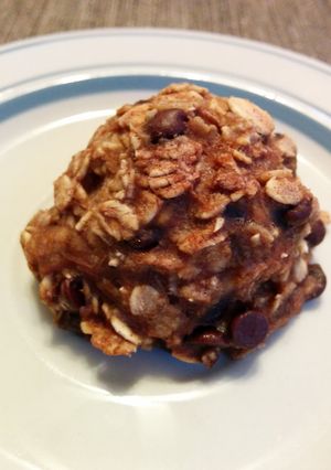 A picture of Gluten and dairy-free banana chocolate chip cookies.
