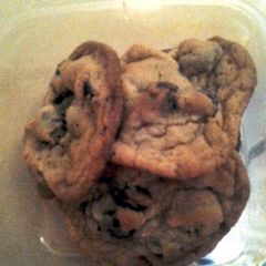 chocolate chip cookies A picture of chocolate chip cookies.