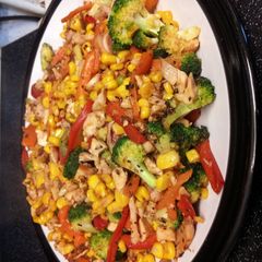 A picture of Chicken stir fry.
