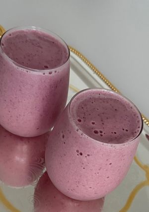 صورة لوصفة سموذي الفراولة و الموز