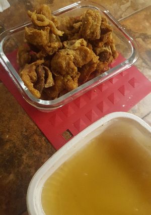 Una foto de Chicharrón de cerdo y manteca hecha en casa