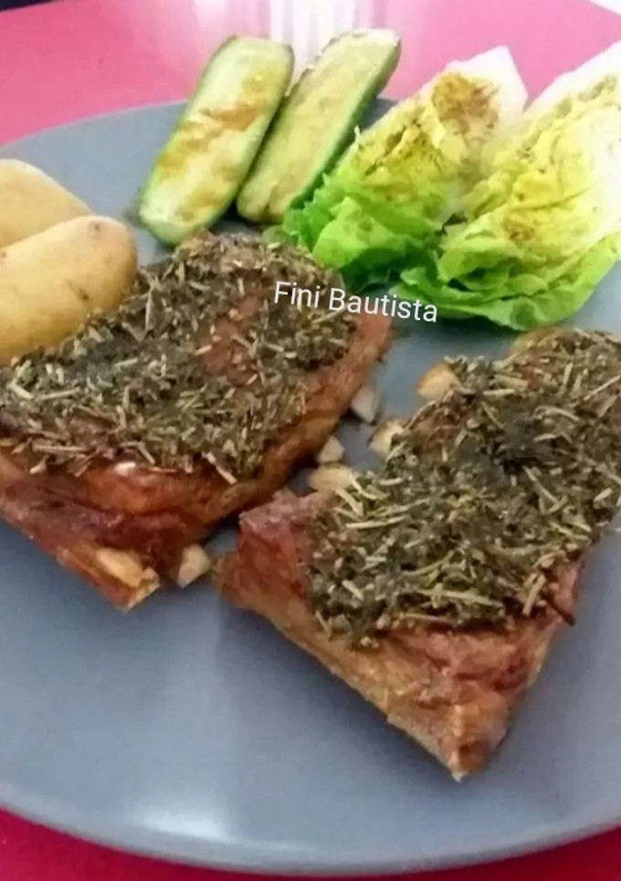 Una foto de Churrasco de cordero a las hierbas
