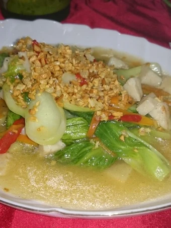 Easy Steps to Prepare 77.Pokcoy garlic sup the Can Spoil the Tongue Can spoil the tongue