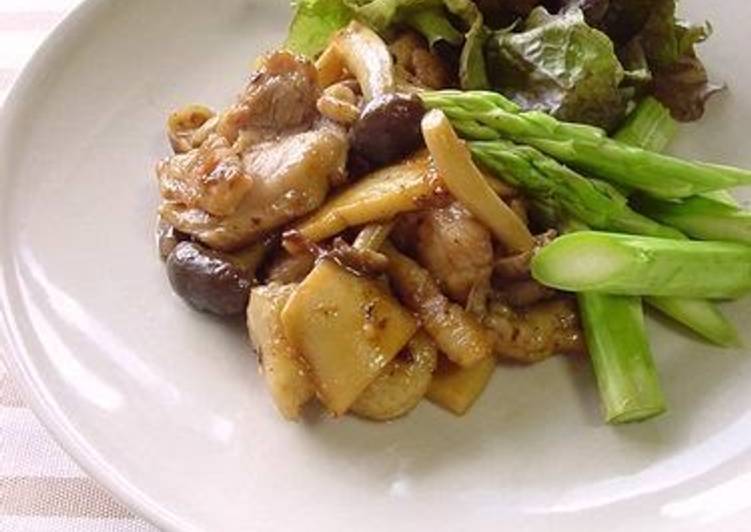 Recipe of Quick Sautéed Chicken Balsamico with Lots of Mushrooms