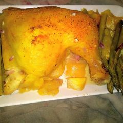 A picture of Mango Chicken With Asparagus.