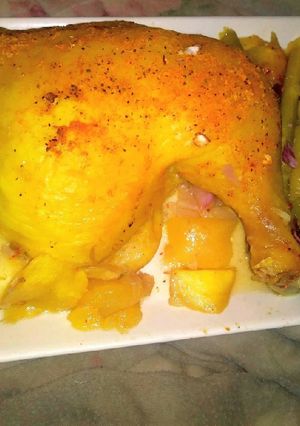 A picture of Mango Chicken With Asparagus.