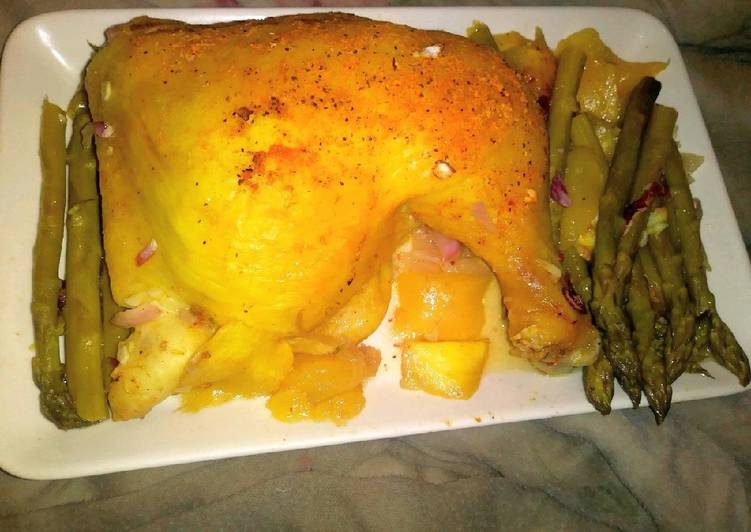 Simple Way to Make Homemade Mango Chicken With Asparagus