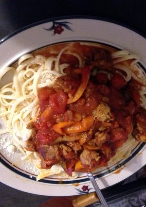 A picture of Sausage Linguine.