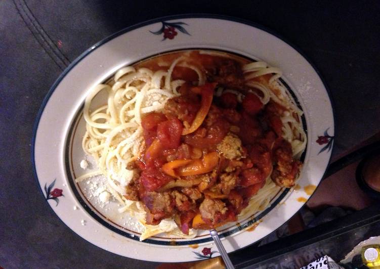 Steps to Prepare Homemade Sausage Linguine