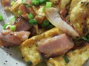 A picture of spring onion stirfry