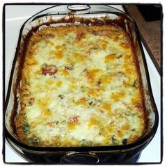 A picture of Cajun Shrimp and Sausage Casserole.