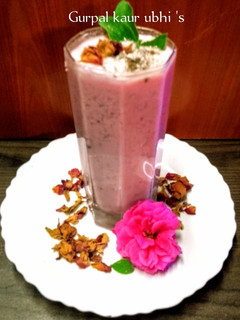 A picture of Blushing Rose coconut Lassi.