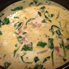A picture of Tortellini soup.