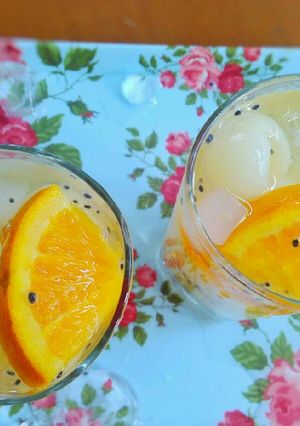 Foto resep Es Buah Jeruk Markisa