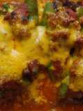 Baked Chiles Relleno w/Tortilla Enchilada Sauce