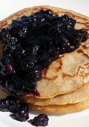A picture of Pancake Top Blueberry Compote.