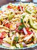 Greek Village Salad with Orzo