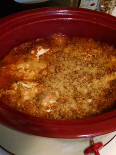 A picture of Easy deer meat crock-pot lasagna..