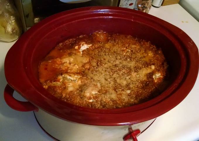 Simple Way to Make Quick Easy deer meat crock-pot lasagna.