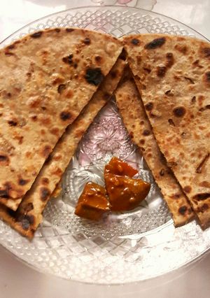 A picture of Sattu Paratha.