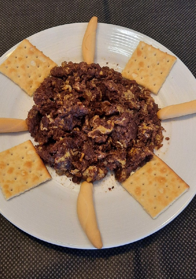 Una foto de Revuelto de Morcilla de Cebolla