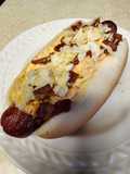Brad's Bacon and Pimento Cheese Pub Dog