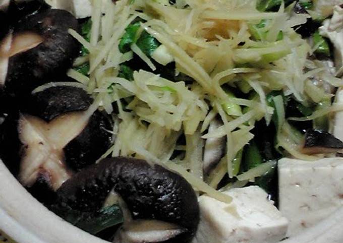 How to Prepare Speedy Prevents Colds! Nabe (Hot Pot) With Lots of Ginger