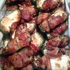 A picture of jalapeño poppers stove top.