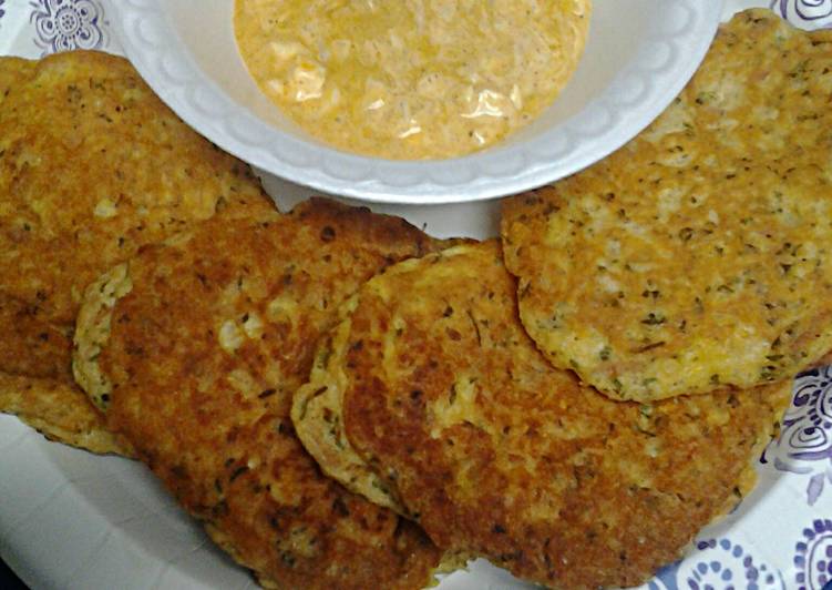 Recipe of Quick Tuna Egg Cakes with Spicy Sauce