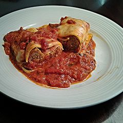 A picture of Sausage Pasta Rollatini.