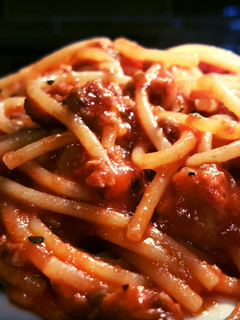 A picture of Meat sauce for spaghetti.