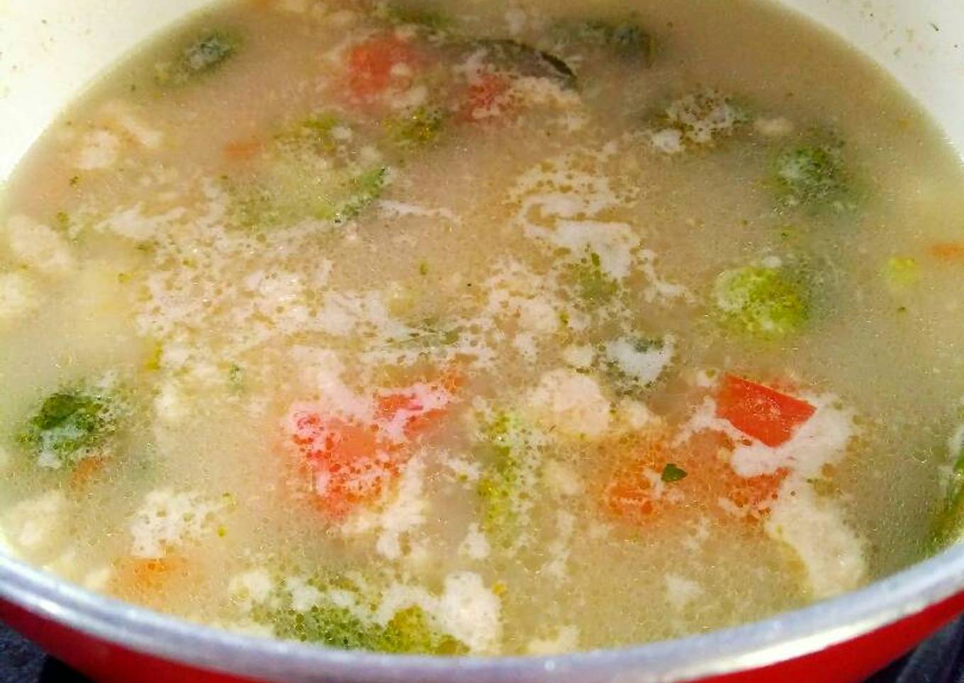 MPASI 8+: Chicken Macaroni Brokoli Cream Soup