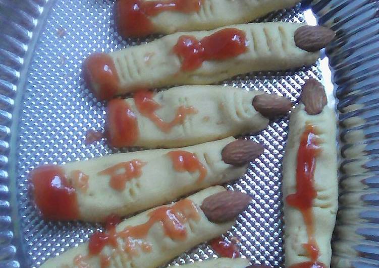 👻Galletas dedos de bruja naranja y vainilla💀