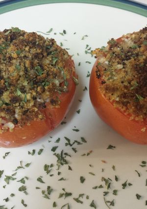 A picture of Savory Stuffed Tomatoes.
