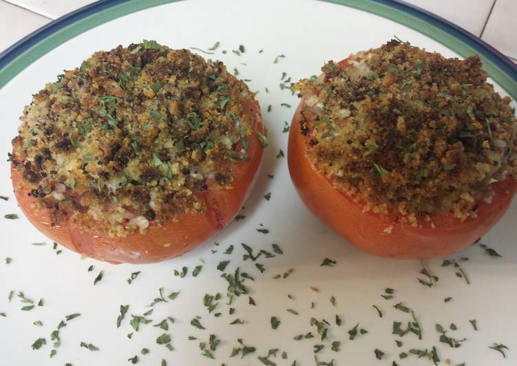 Simple Way to Make Appetizing Savory Stuffed Tomatoes