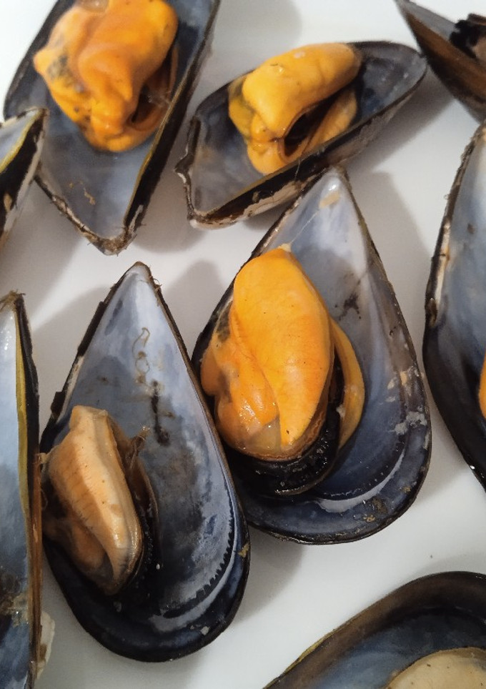 Una foto de Mejillones al vapor