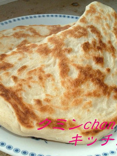 A picture of Crispy and Fluffy Homemade Naan Made with All-Purpose Flour.
