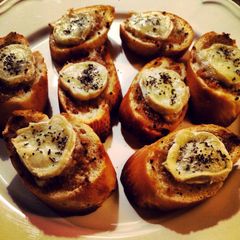 A picture of French Baguette With Seasoned Brie.