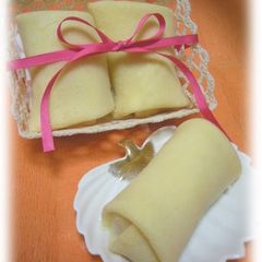 A picture of Chocolate Mousse Crepes For Valentine's Day.