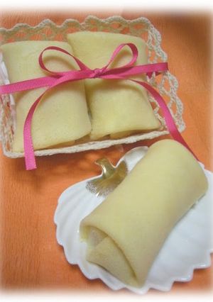 A picture of Chocolate Mousse Crepes For Valentine's Day.