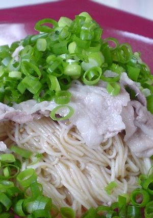 A picture of Abura Soba-style Somen Noodles.