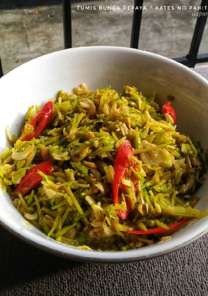 Foto resep Tumis bunga pepaya / kates no pahit