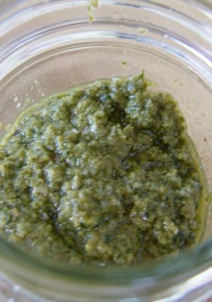 A picture of Our Family's Genovese Sauce.