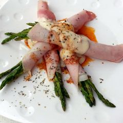 A picture of Ham Wrapped Asparagus.