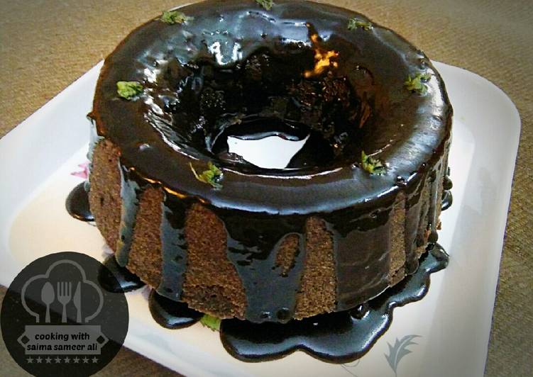 How to Prepare Quick Eggless chocolate cake with homemade choc syrup