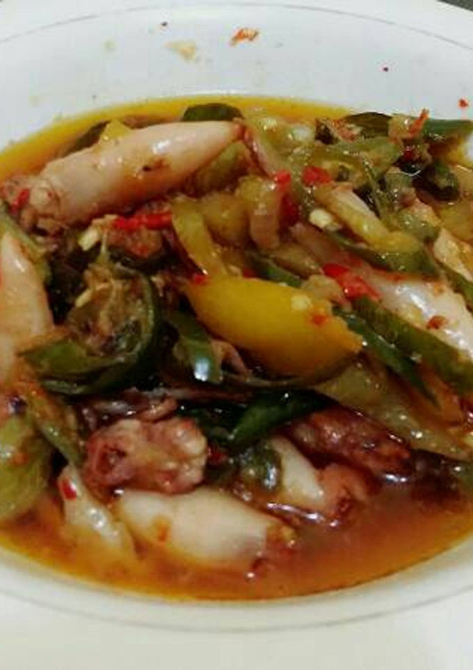 Foto resep Tumis cumi +pete cabe hijau