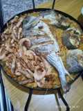 Paëlla aux dorade 🐟, loup de mer 🦈 et chevrette 🦐