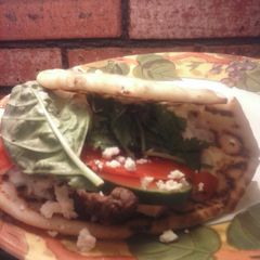 A picture of Brad's steak gyros.