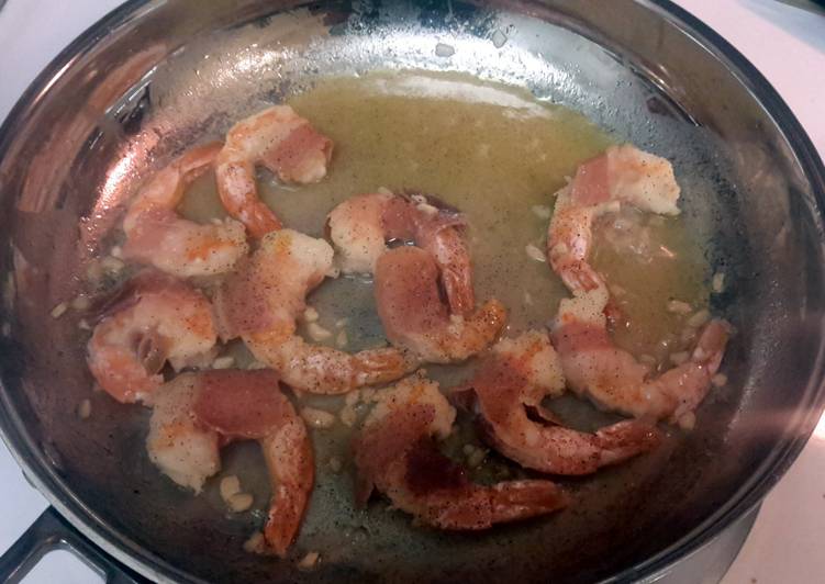 prosciutto - wrapped Shrimp with Arugula Salad